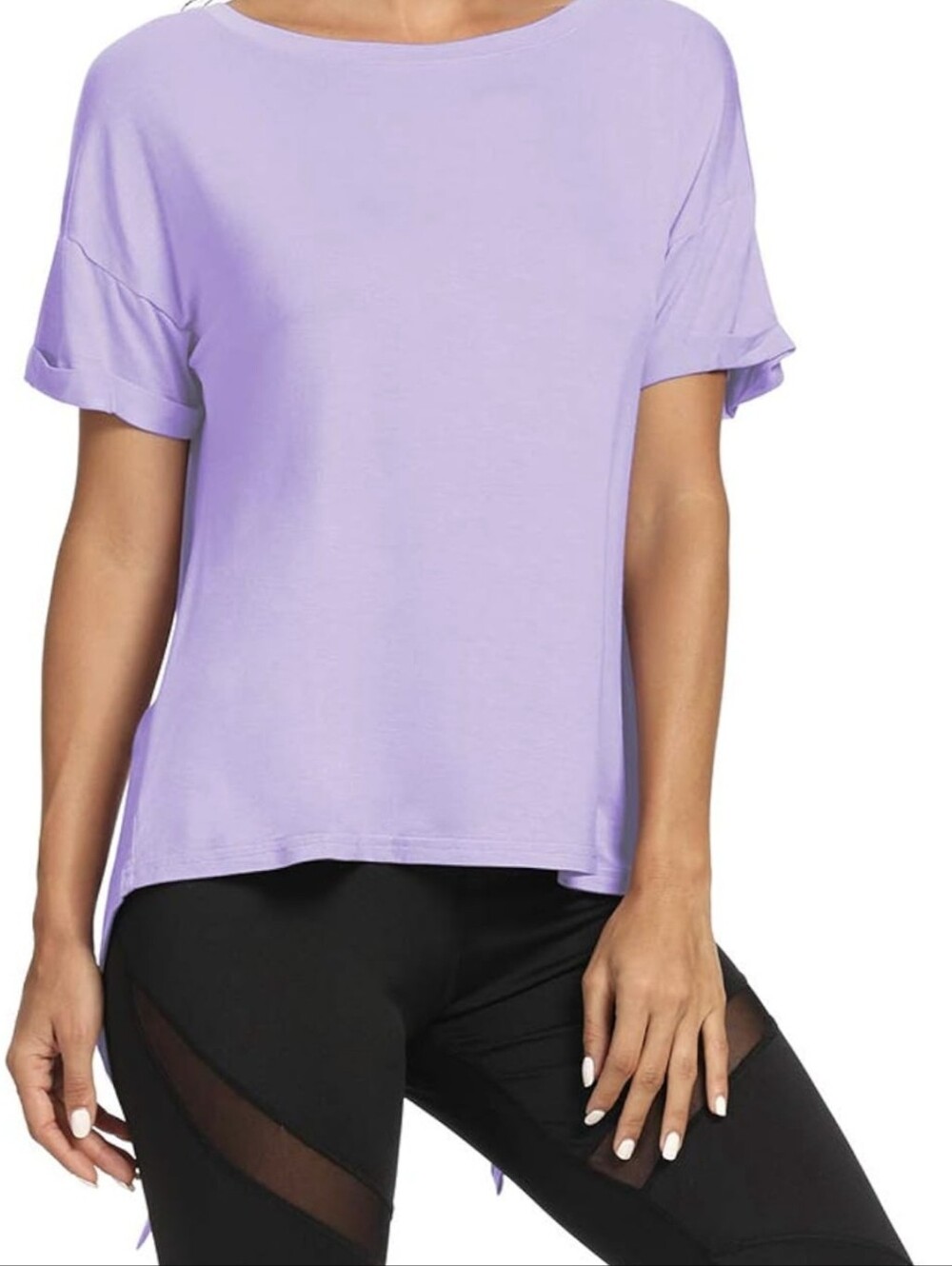 Women's White Tie-Back Open-Back Tee (3) LARGE